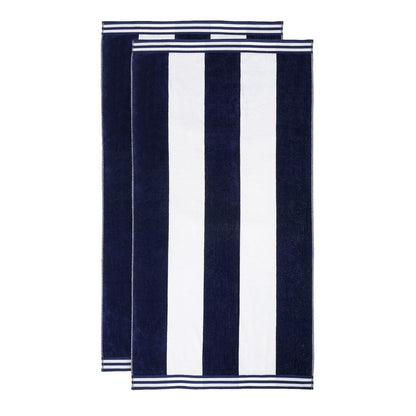 Cabana Stripe Oversized Cotton Beach 2 Piece Towel Set by Superior