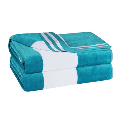 Cabana Stripe Oversized Cotton Beach 2 Piece Towel Set by Superior