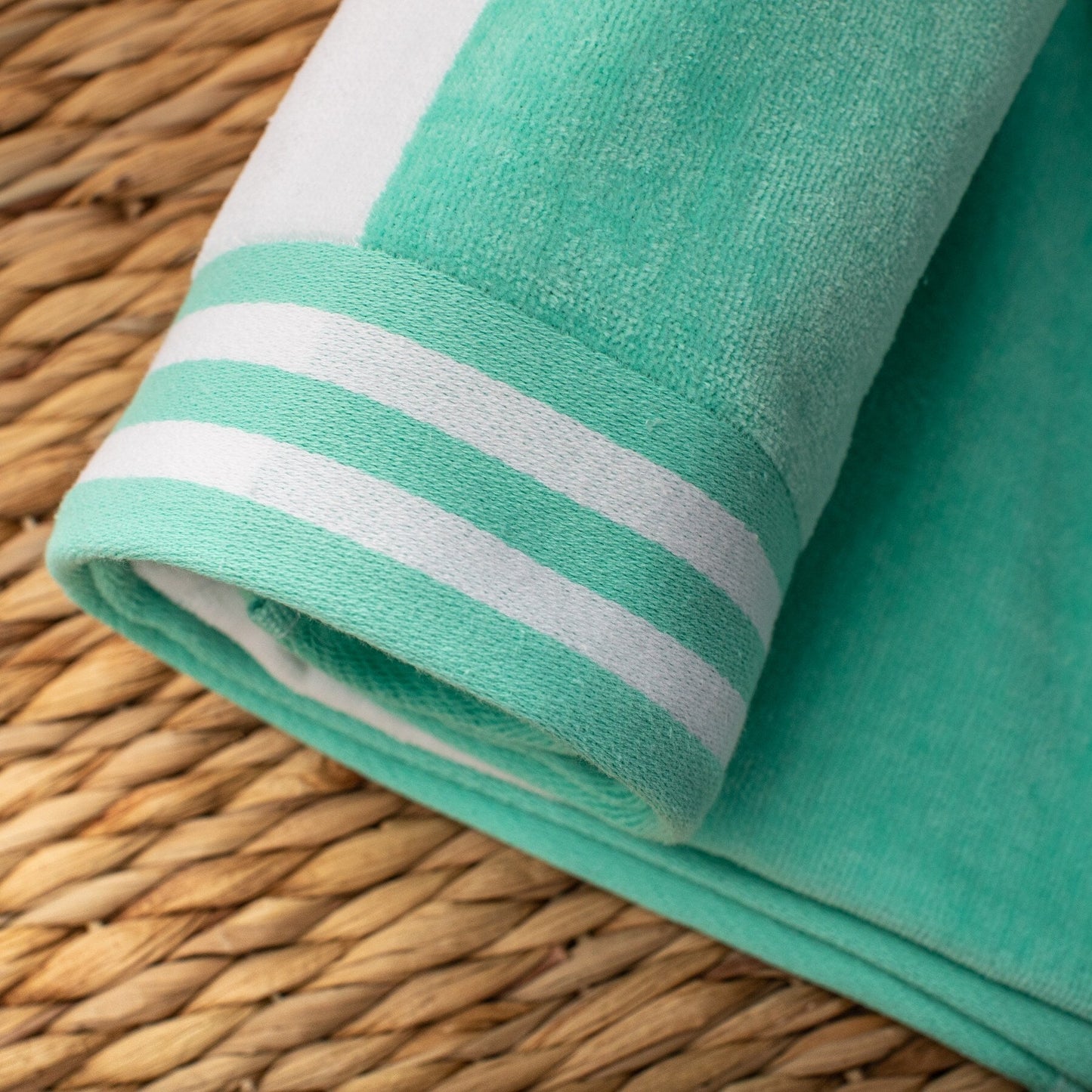 Cabana Stripe Oversized Cotton Beach 2 Piece Towel Set by Superior