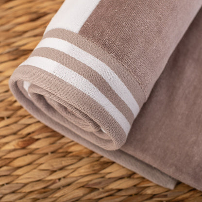 Cabana Stripe Oversized Cotton Beach 2 Piece Towel Set by Superior