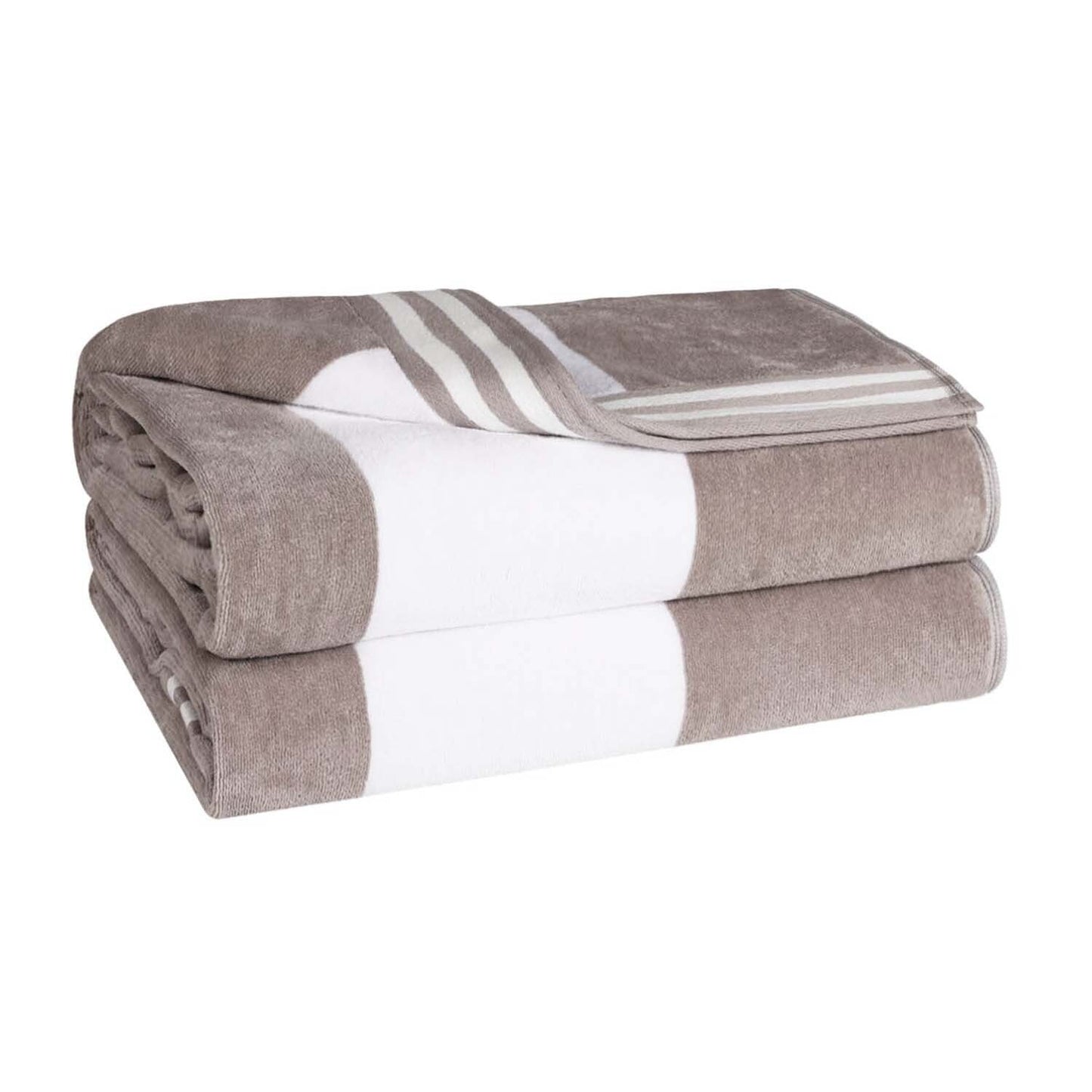 Cabana Stripe Oversized Cotton Beach 2 Piece Towel Set by Superior