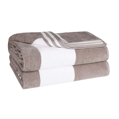 Cabana Stripe Oversized Cotton Beach 2 Piece Towel Set by Superior