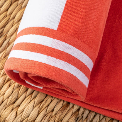 Cabana Stripe Oversized Cotton Beach 2 Piece Towel Set by Superior