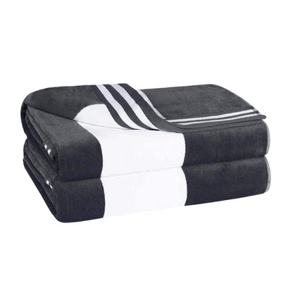 Cabana Stripe Oversized Cotton Beach 2 Piece Towel Set by Superior