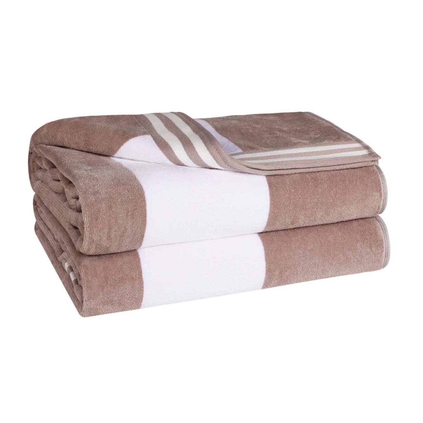 Cabana Stripe Oversized Cotton Beach 2 Piece Towel Set by Superior