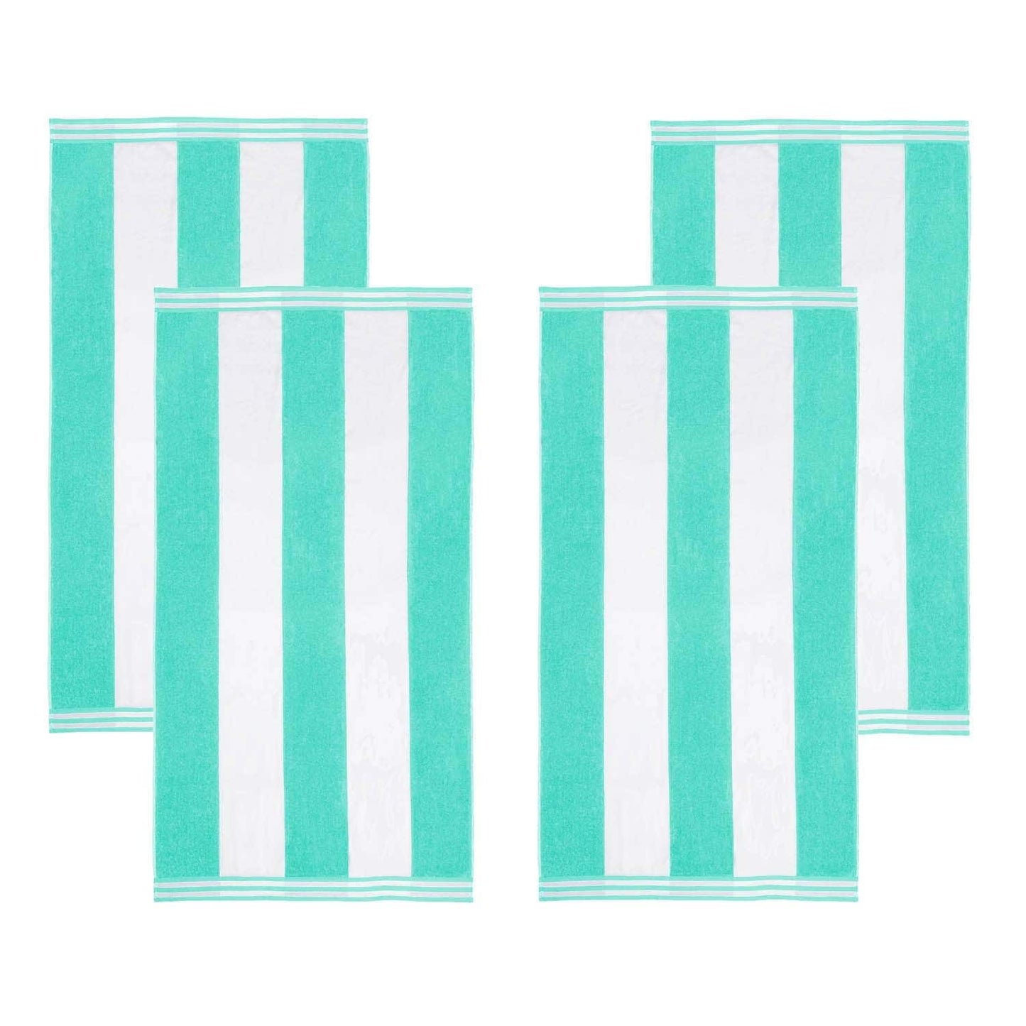 Cabana Stripe Oversized Cotton Beach 4 Piece Towel Set by Superior