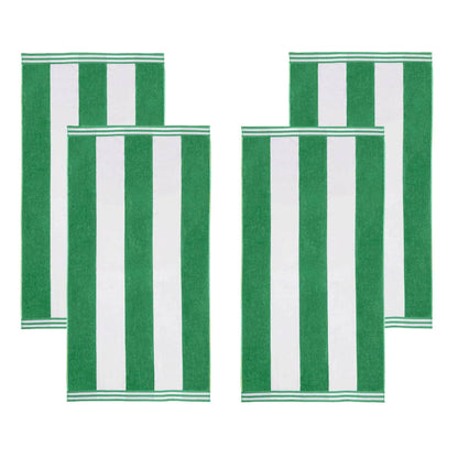 Cabana Stripe Oversized Cotton Beach 4 Piece Towel Set by Superior