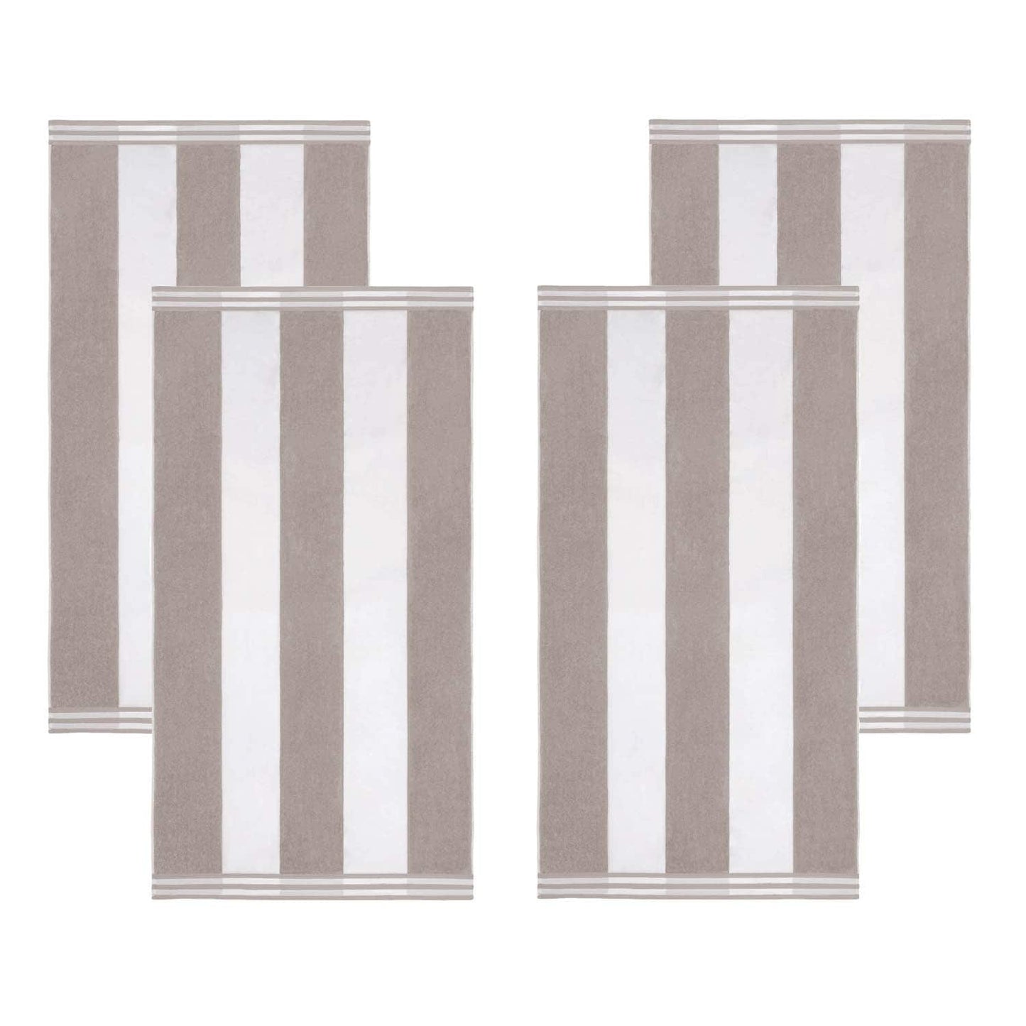 Cabana Stripe Oversized Cotton Beach 4 Piece Towel Set by Superior