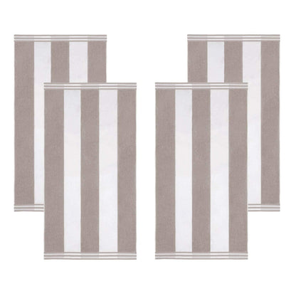 Cabana Stripe Oversized Cotton Beach 4 Piece Towel Set by Superior