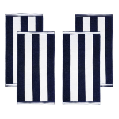 Cabana Stripe Oversized Cotton Beach 4 Piece Towel Set by Superior