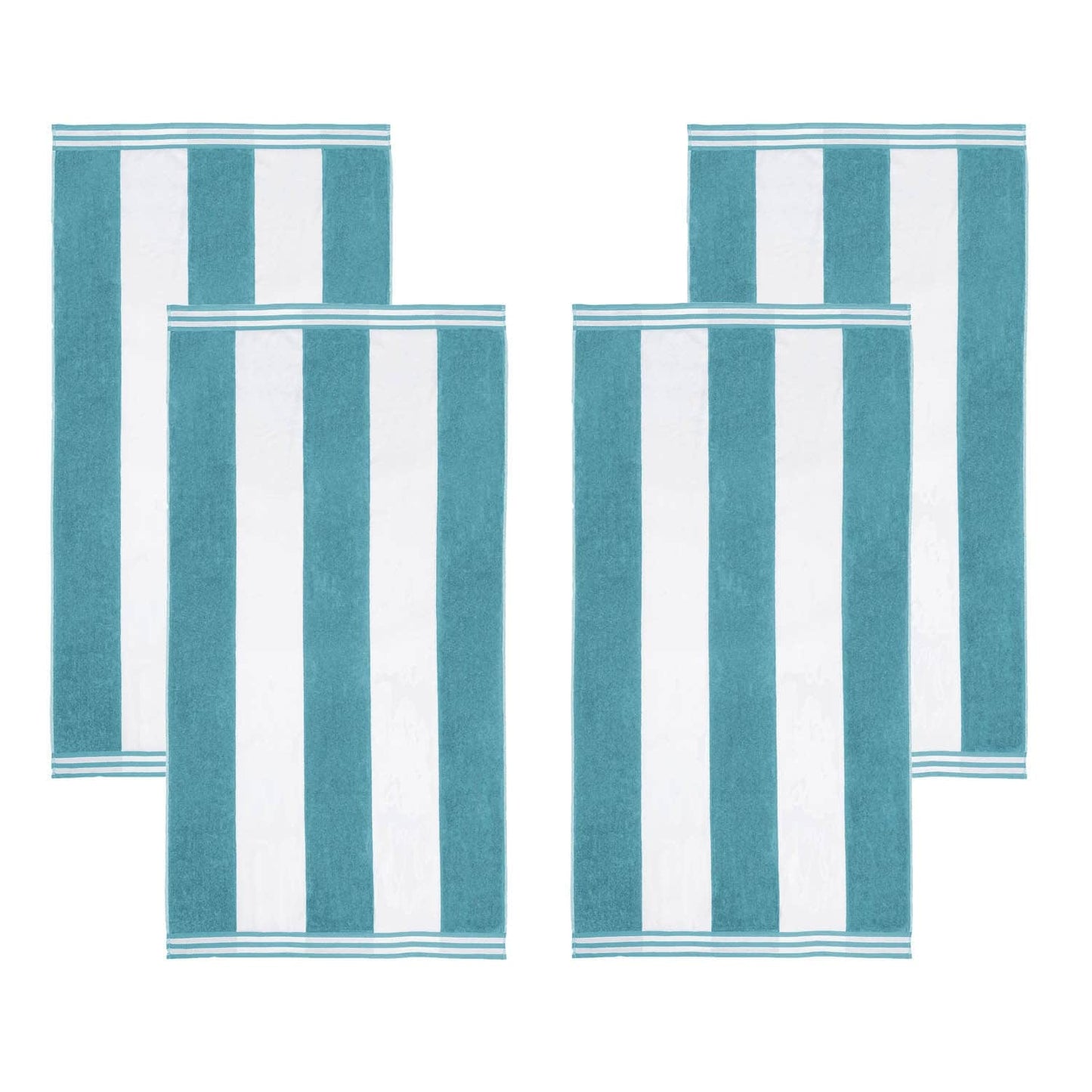 Cabana Stripe Oversized Cotton Beach 4 Piece Towel Set by Superior