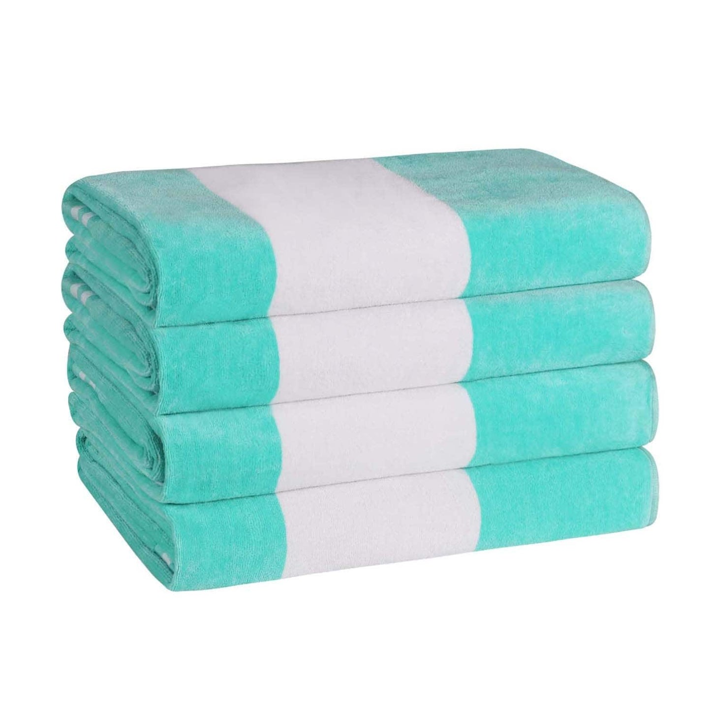 Cabana Stripe Oversized Cotton Beach 4 Piece Towel Set by Superior