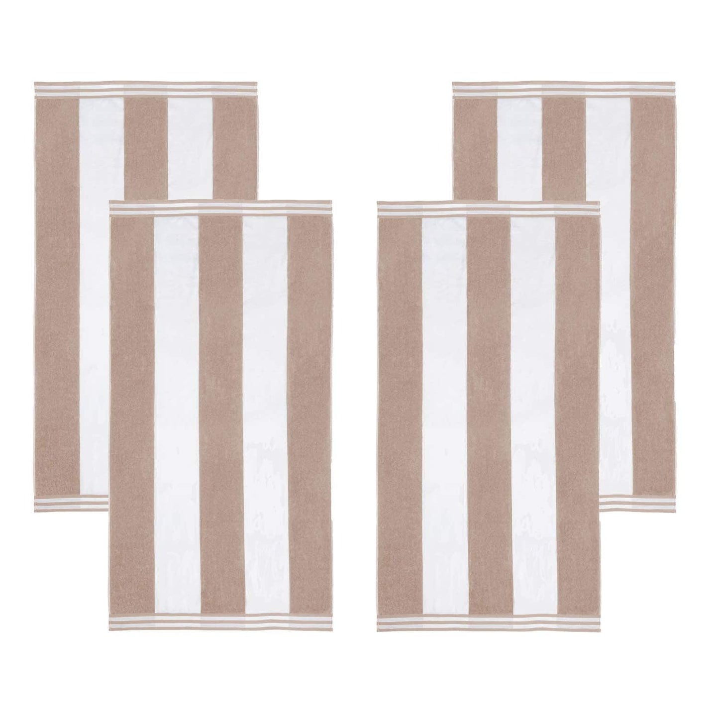 Cabana Stripe Oversized Cotton Beach 4 Piece Towel Set by Superior
