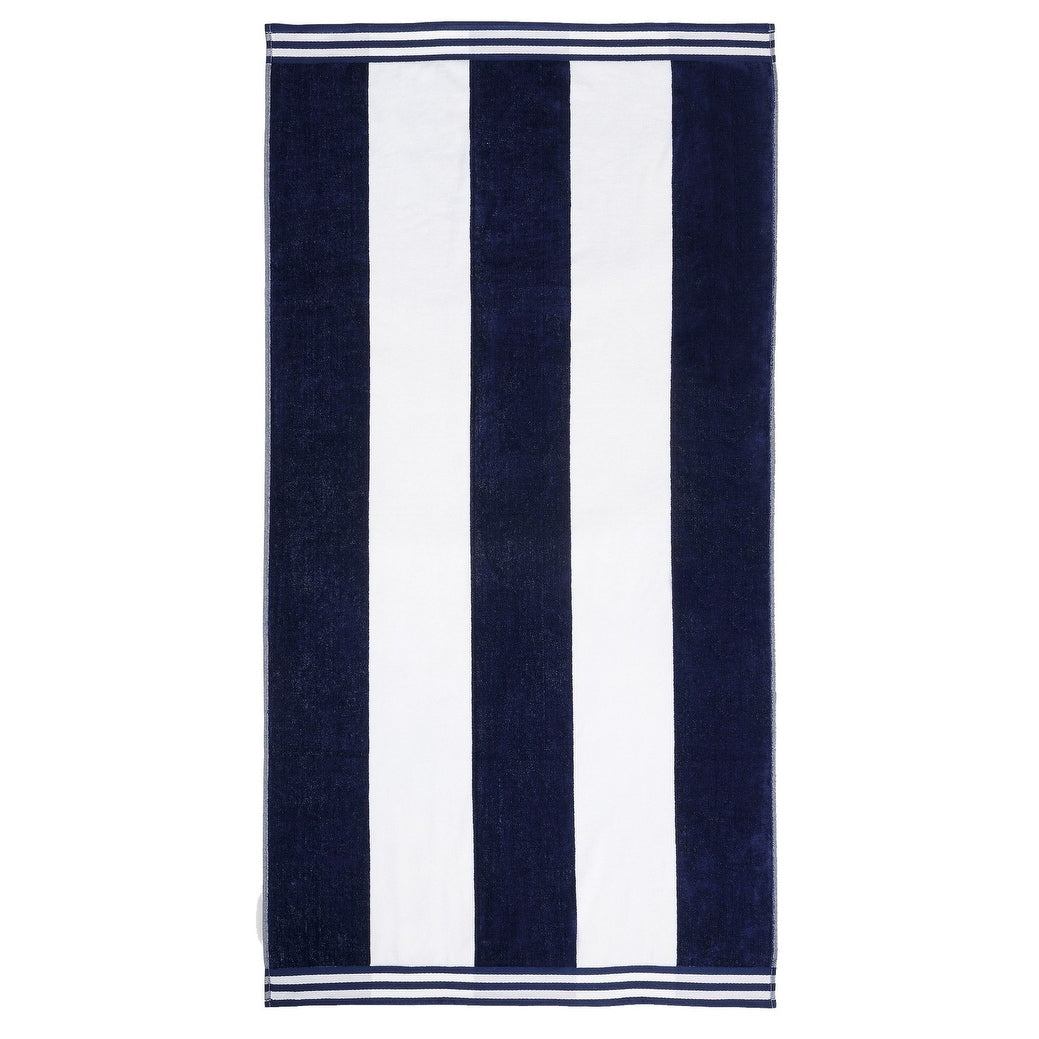 Cabana Stripe Oversized Cotton Beach Towel by Superior