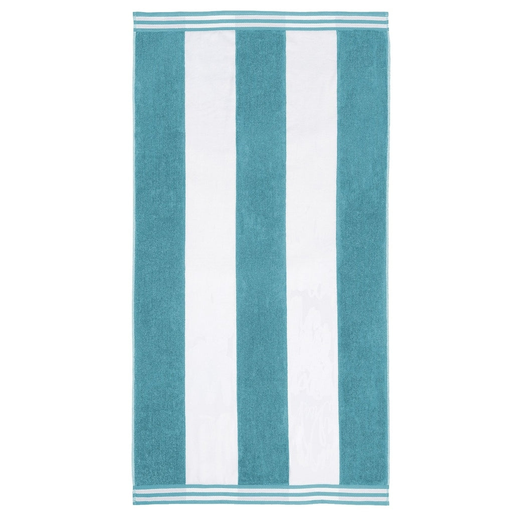 Cabana Stripe Oversized Cotton Beach Towel by Superior