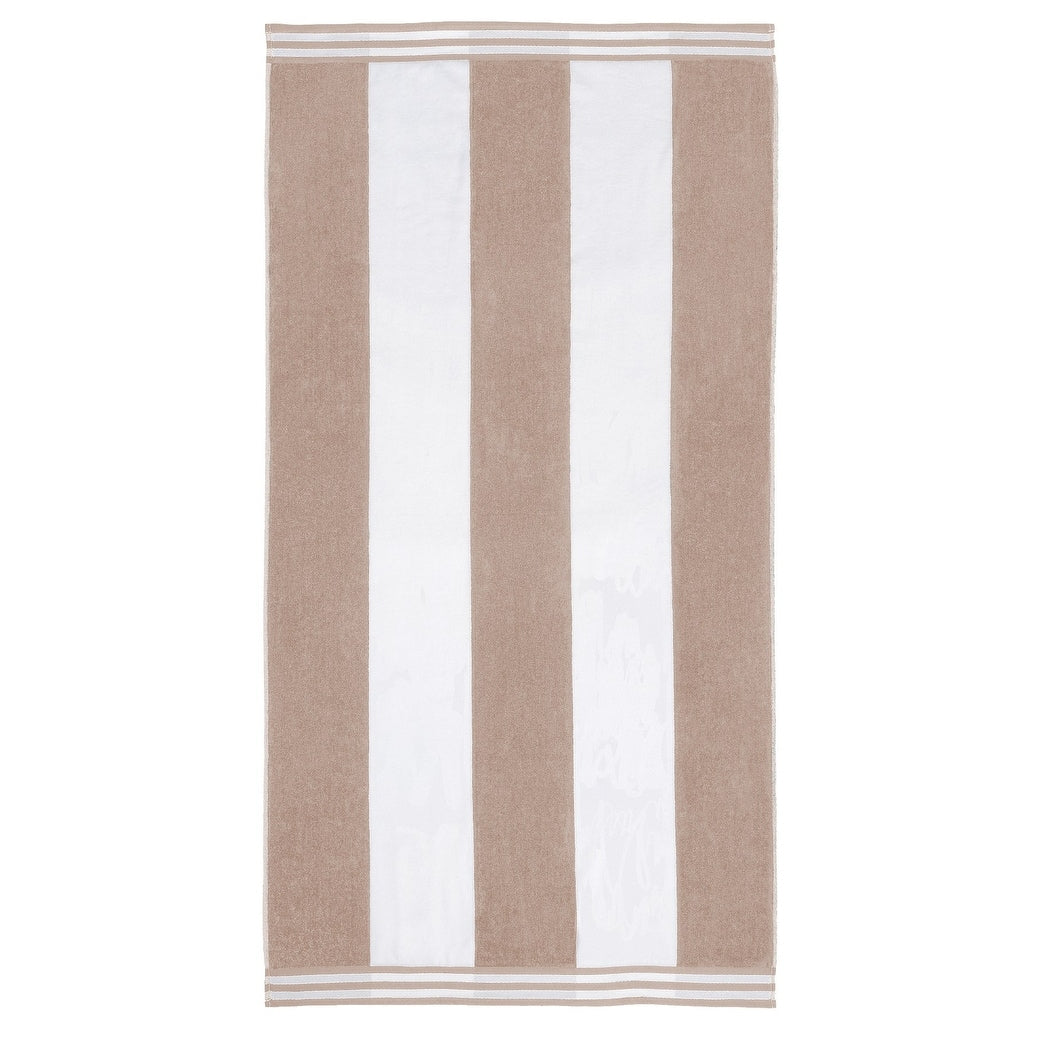 Cabana Stripe Oversized Cotton Beach Towel by Superior