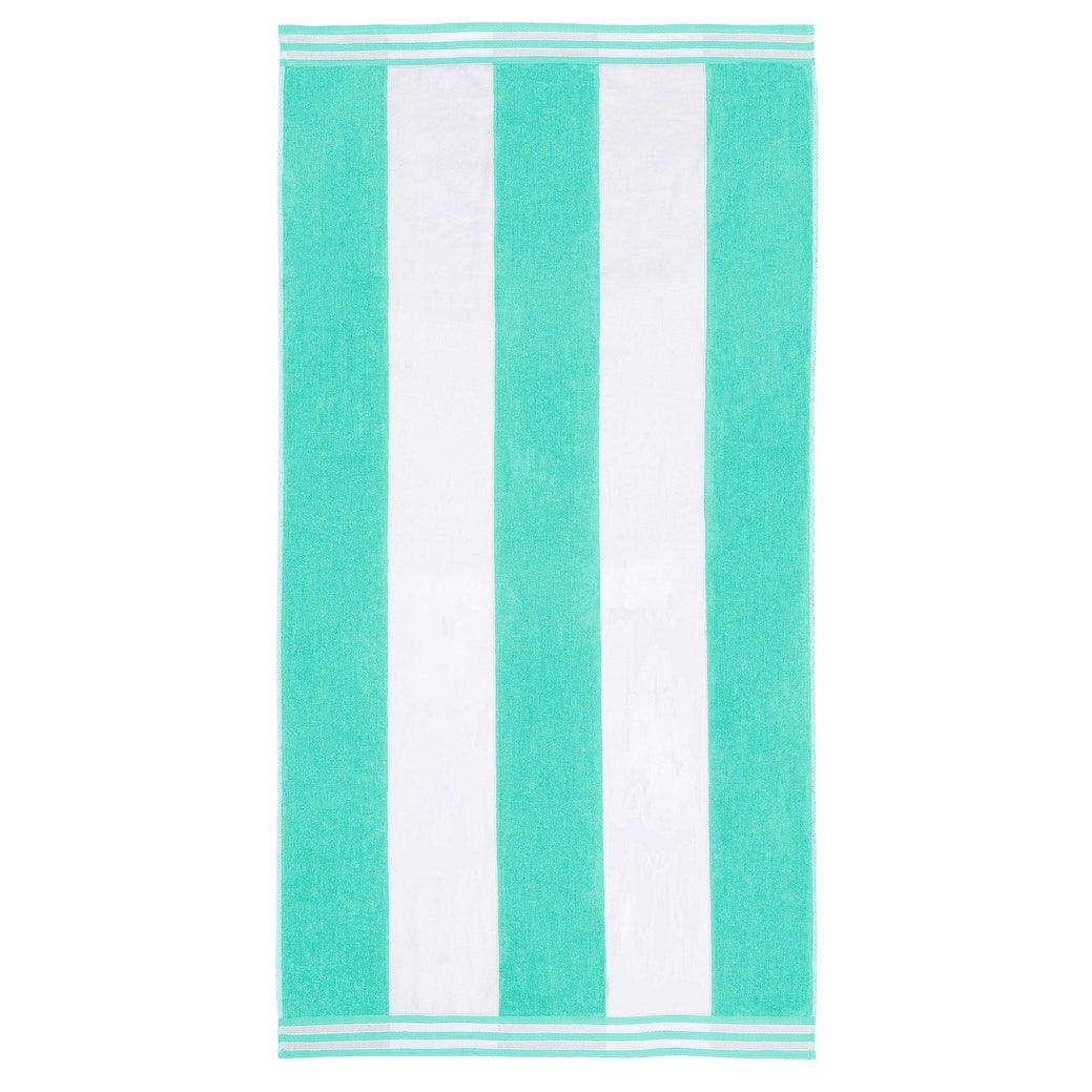 Cabana Stripe Oversized Cotton Beach Towel by Superior
