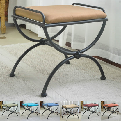 Cambridge Iron Vanity Stool with Cushion