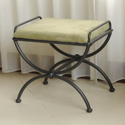 Cambridge Iron Vanity Stool with Cushion