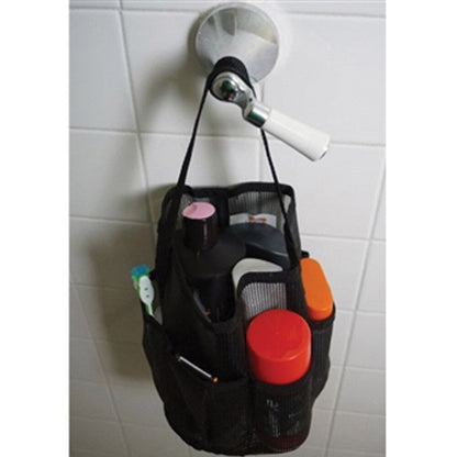Strongest Shower Bag Black Canvas Mesh Shower Tote - 9 Tall x 6.5 Wide