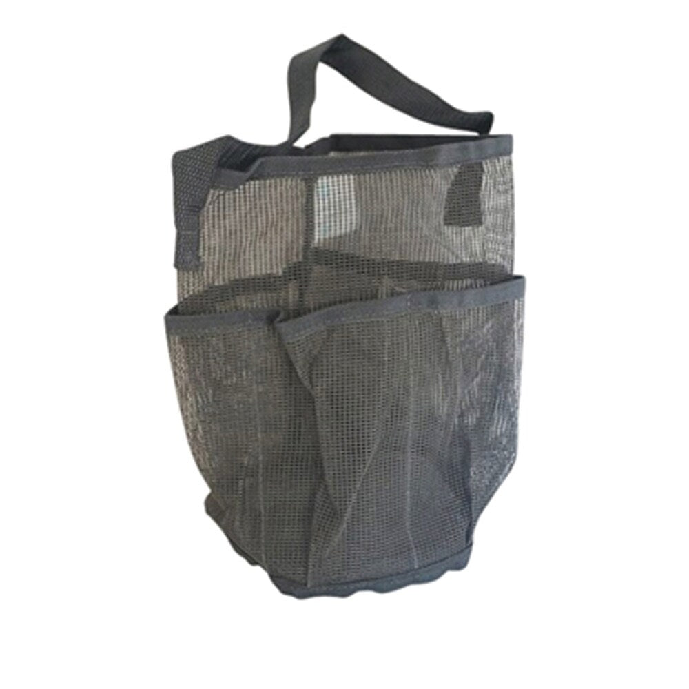 Strongest Shower Bag Black Canvas Mesh Shower Tote - 9 Tall x 6.5 Wide