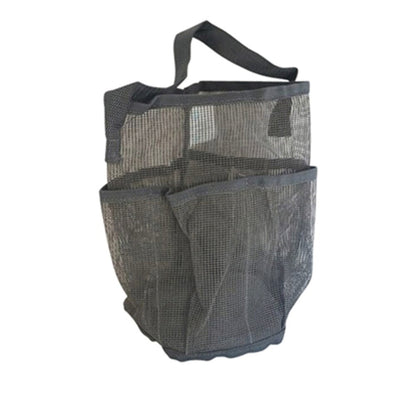 Strongest Shower Bag Black Canvas Mesh Shower Tote - 9 Tall x 6.5 Wide