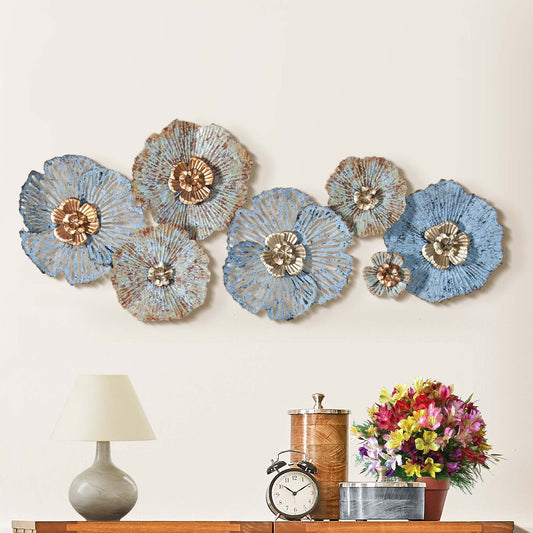 Carbon Loft Multi-color Metal Distressed Flower Wall Art