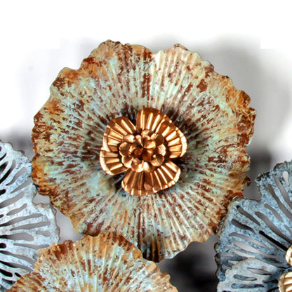 Carbon Loft Multi-color Metal Distressed Flower Wall Art
