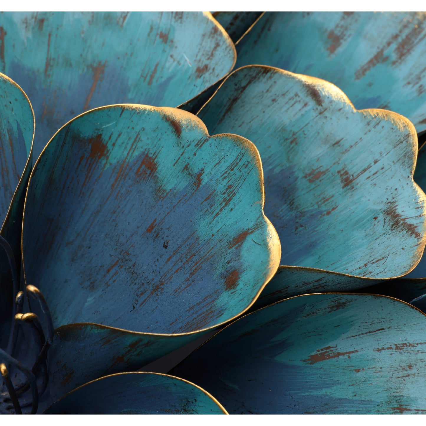 Carson Carrington Mjugg Teal Metal Flower Wall Art