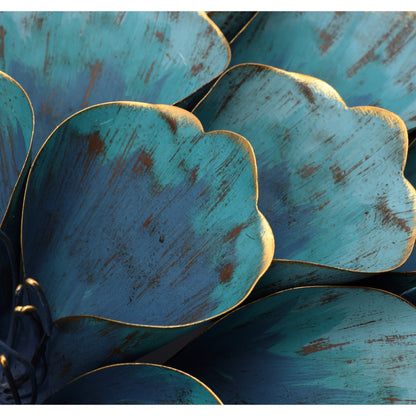 Carson Carrington Mjugg Teal Metal Flower Wall Art