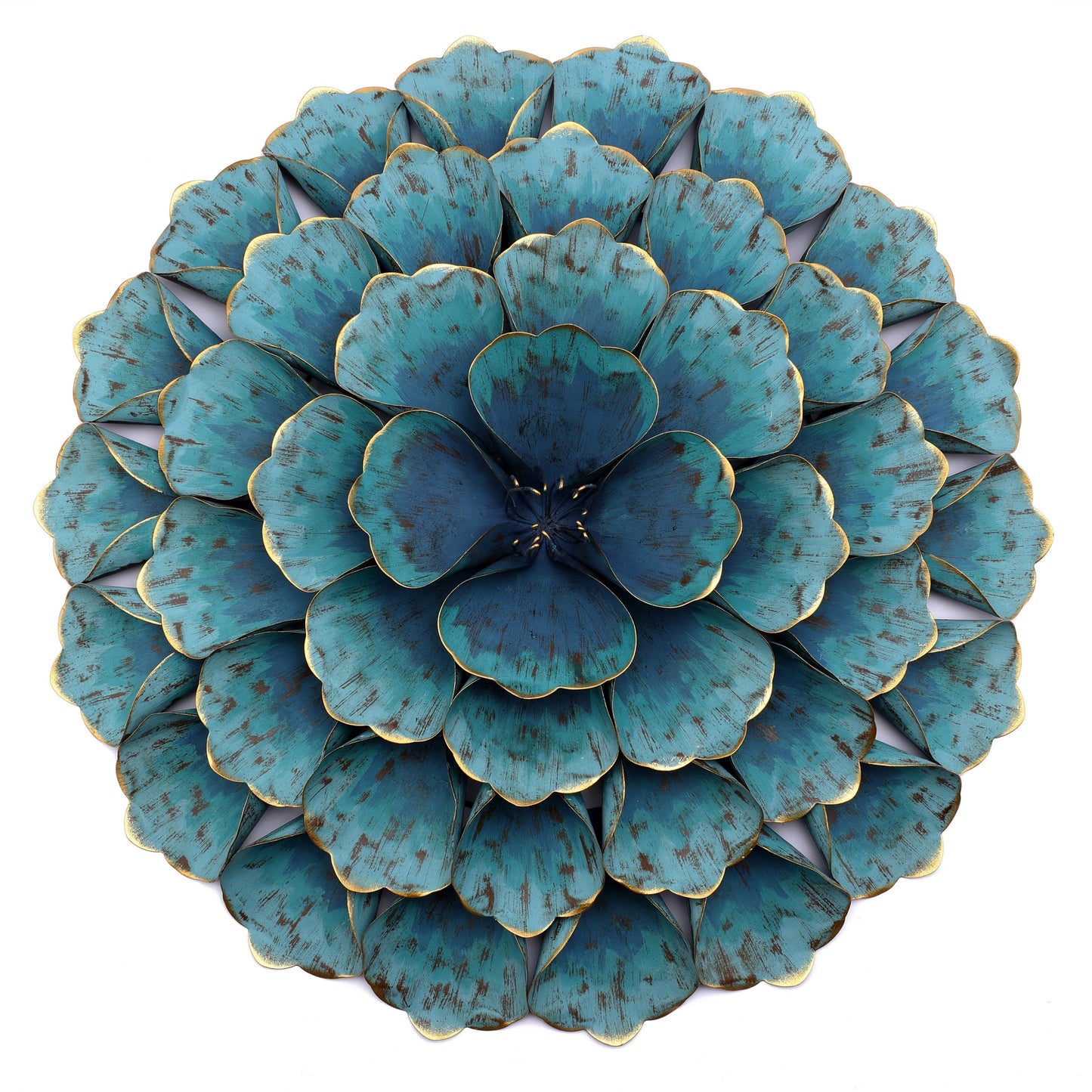 Carson Carrington Mjugg Teal Metal Flower Wall Art