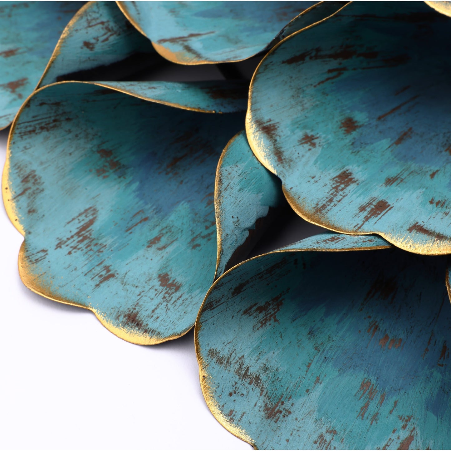 Carson Carrington Mjugg Teal Metal Flower Wall Art
