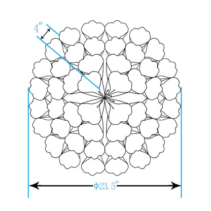 Carson Carrington Mjugg Teal Metal Flower Wall Art
