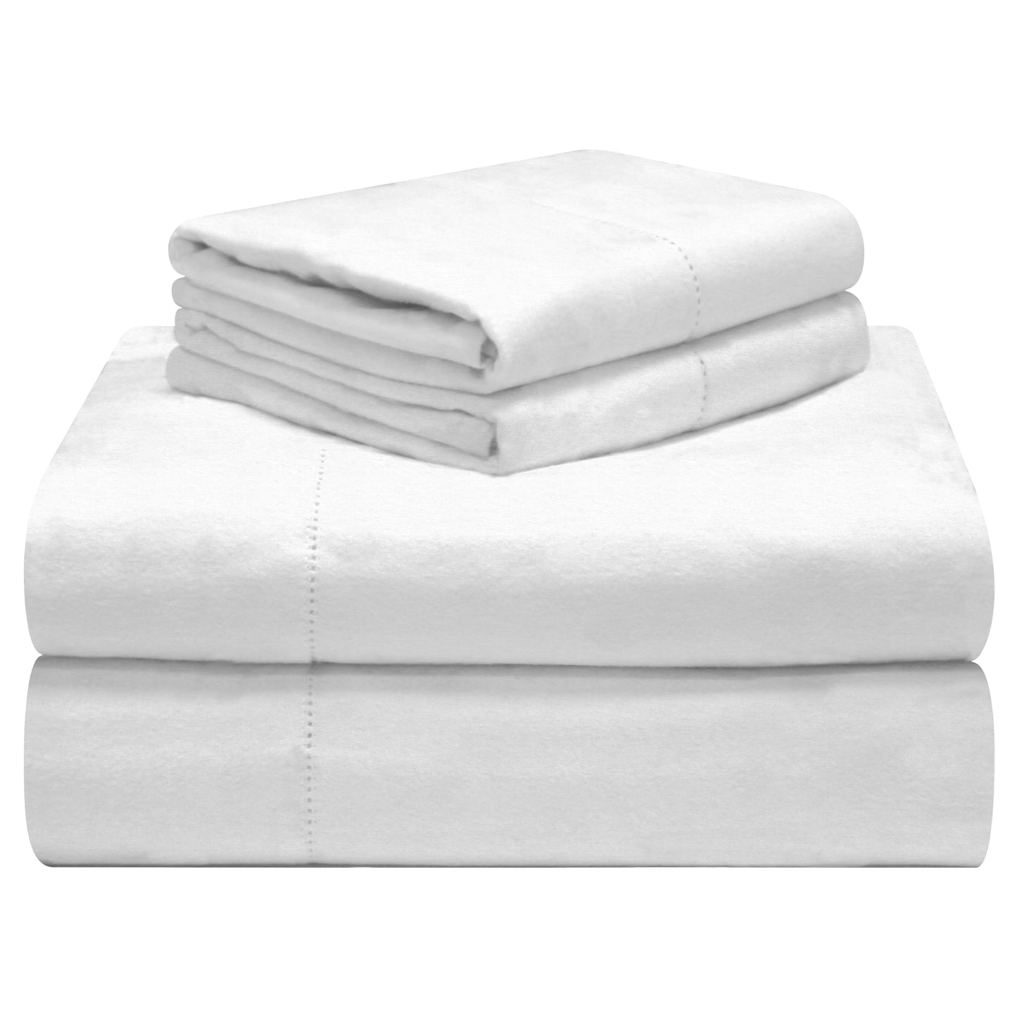 Celeste Home 190 GSM Cotton Heavy Weight Flannel Velvet Feel Bed Sheet Set