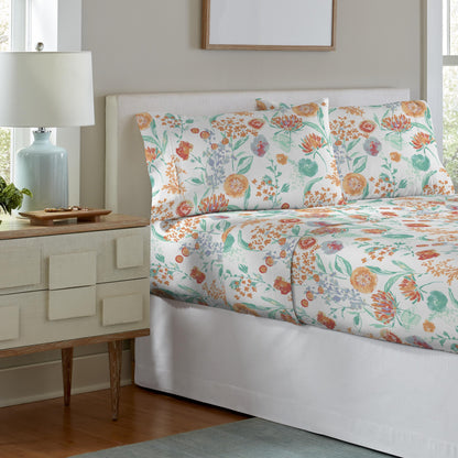 Celeste Home 190 GSM Cotton Heavy Weight Flannel Velvet Feel Bed Sheet Set