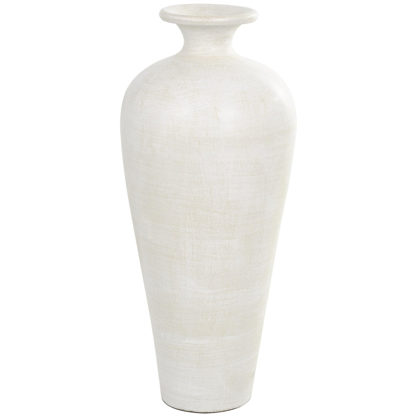 Ceramic Tall Amphora Floor Decorative Vase - White - Roche River Decor