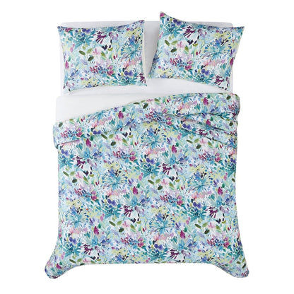 Christian Siriano NY Dahlia Watercolor Floral 3-piece Duvet Cover Set