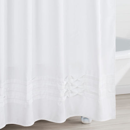 City Scene Triple Diamond White Shower Curtain