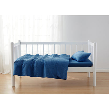 Clara Clark Grid Weave Toddler Bedding Set, 3PC Bedspread Set - All Season Quilted Comforter, Fitted Sheet, and Pillow Sham