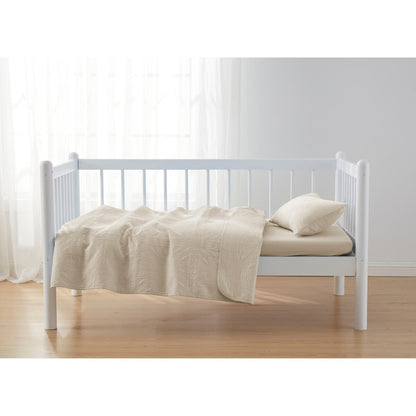 Clara Clark Grid Weave Toddler Bedding Set, 3PC Bedspread Set - All Season Quilted Comforter, Fitted Sheet, and Pillow Sham