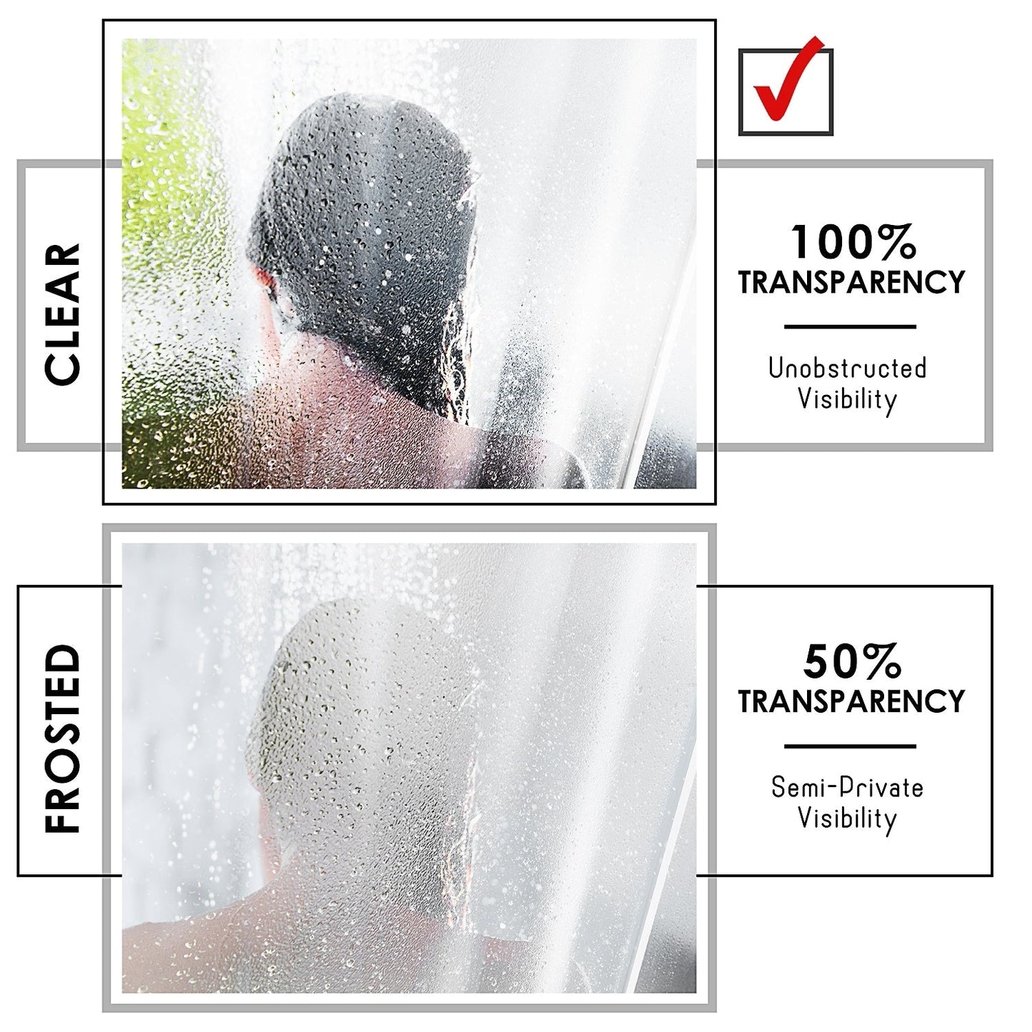 Clara Clark Heavy Duty 5G Thick Scum Resistant Shower Curtain Liner