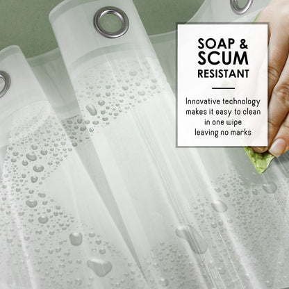 Clara Clark Heavy Duty 5G Thick Scum Resistant Shower Curtain Liner
