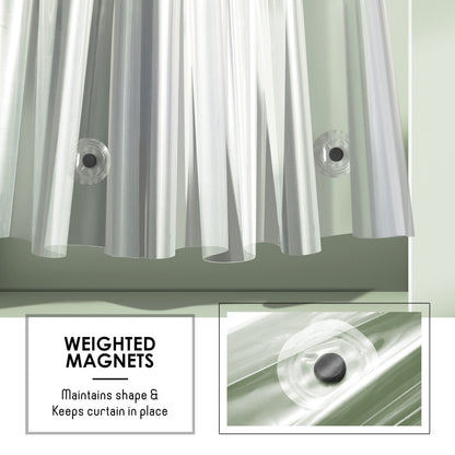 Clara Clark Heavy Duty 5G Thick Scum Resistant Shower Curtain Liner