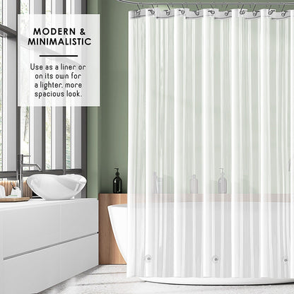 Clara Clark Heavy Duty 5G Thick Scum Resistant Shower Curtain Liner