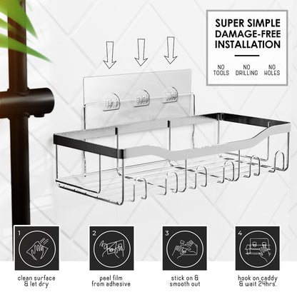 Clara Clark Shower Caddy Adhesive Shower Organizer