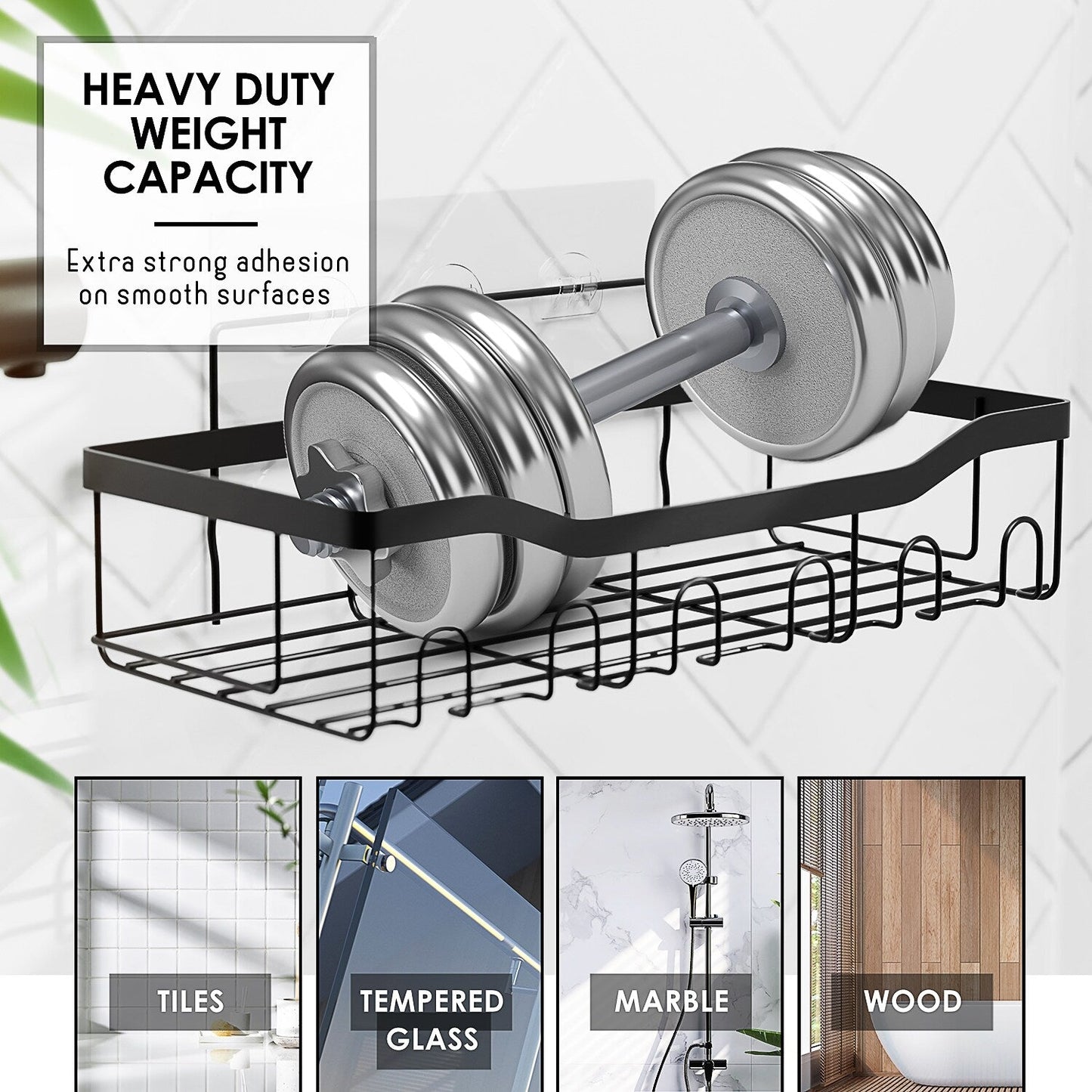 Clara Clark Shower Caddy Adhesive Shower Organizer