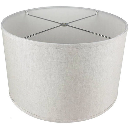 Classic Drum Smooth Linen Lamp Shade, 8 to 16 Bottom Size