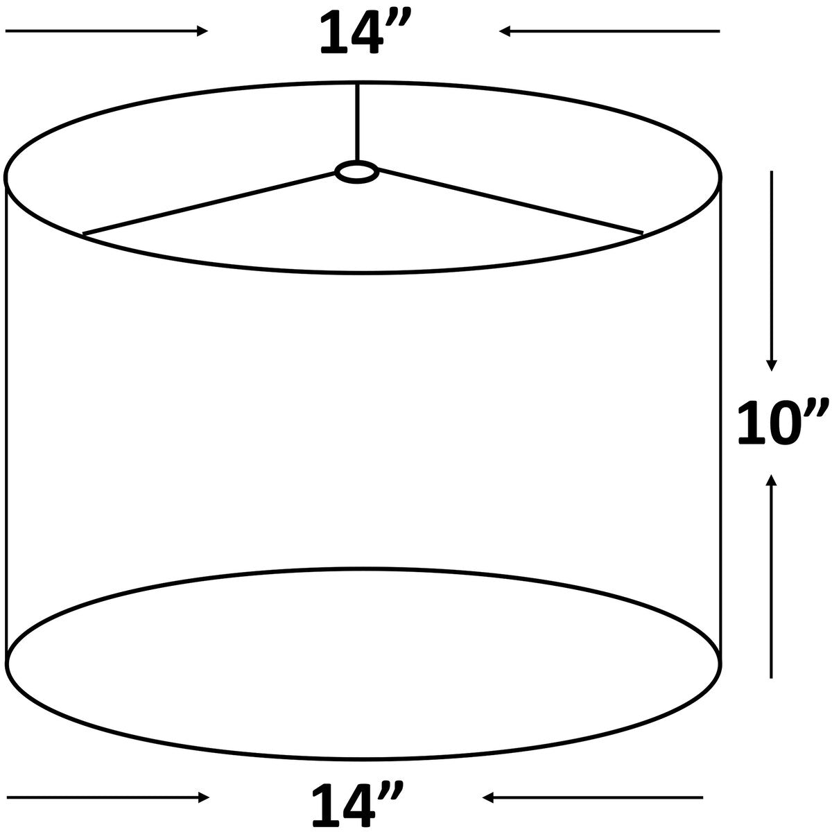 Classic Drum Smooth Linen Lamp Shade, 8 to 16 Bottom Size