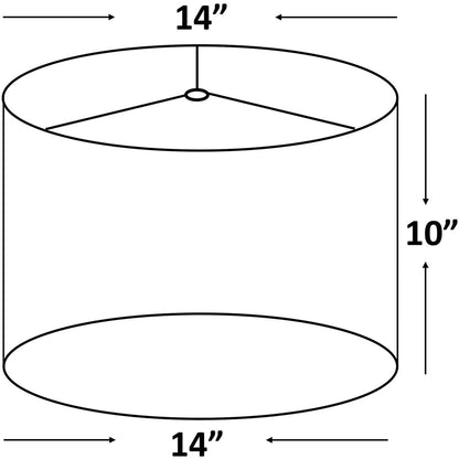 Classic Drum Smooth Linen Lamp Shade, 8 to 16 Bottom Size