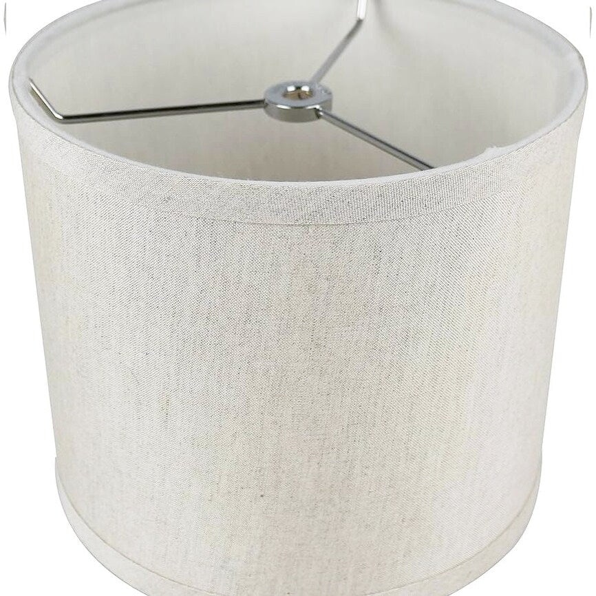 Classic Drum Smooth Linen Lamp Shade, 8 to 16 Bottom Size